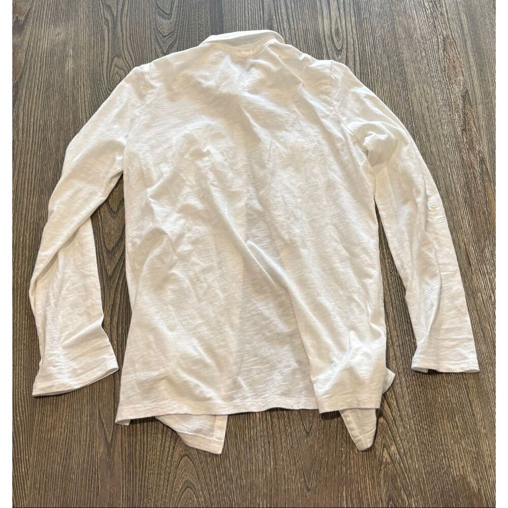 Talbots Womens Button-Up Shirt Long Sleeves Chest Pockets Cotton White Size S - Picture 2 of 4
